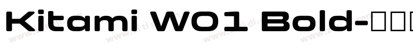 Kitami W01 Bold字体转换